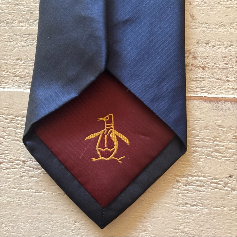 penguin durham solid blue tie